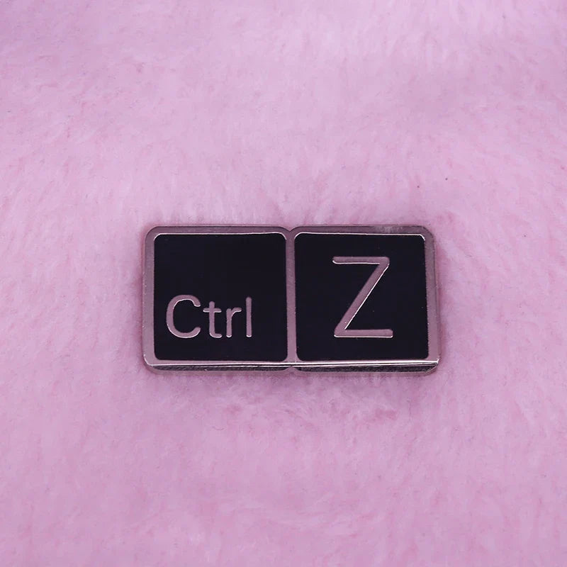 Computer Undo Button Brooch Geek Decor