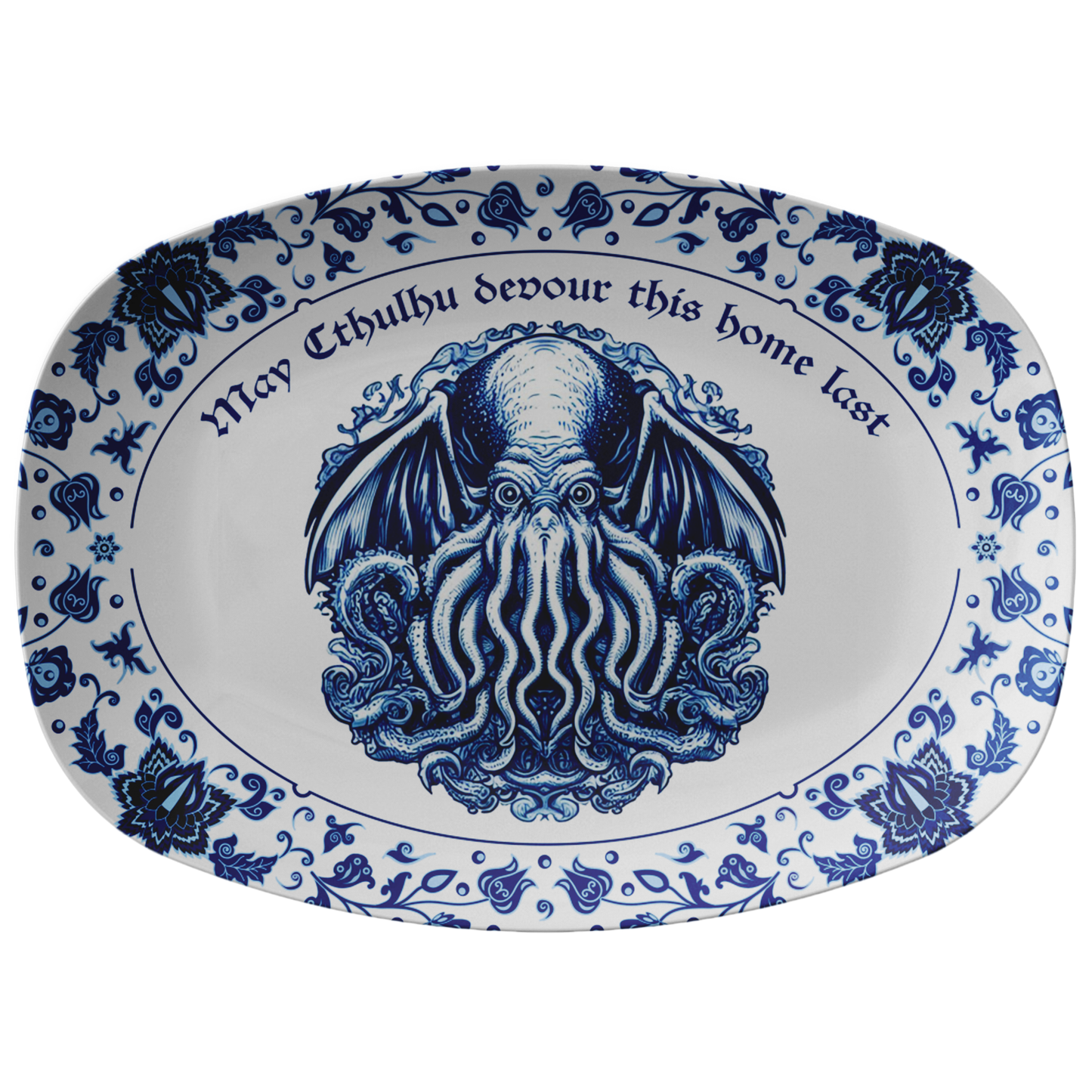 "May Cthulhu Devour This Home Last" 10x14 Serving Platter