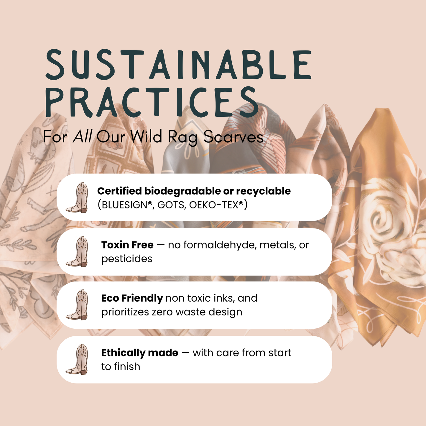 Large 100% Mulberry Silk 35x35: Vivid Wildflowers Western Cowgirl Wild Rag Scarf