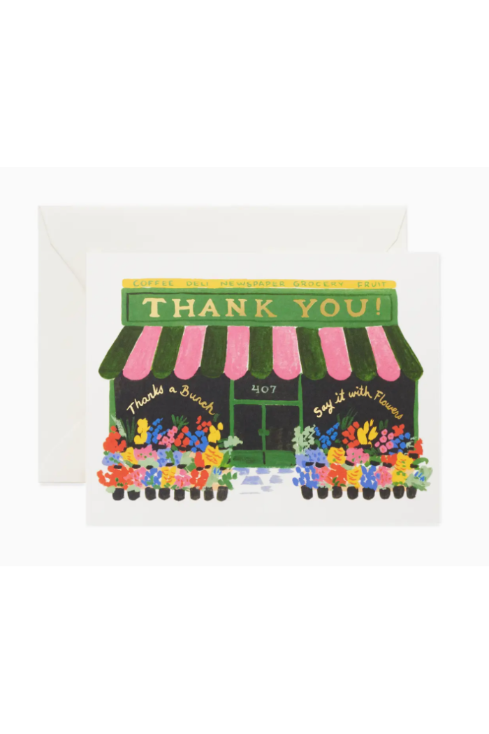 Flower Shop Thank You Card