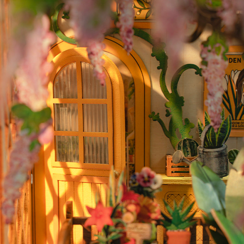 DIY Book Nook Kit – Garden House Bookshelf Insert Decoration