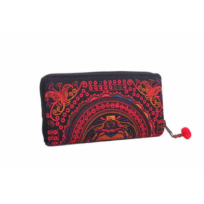Butterfly Embroidered Wallet - Thailand