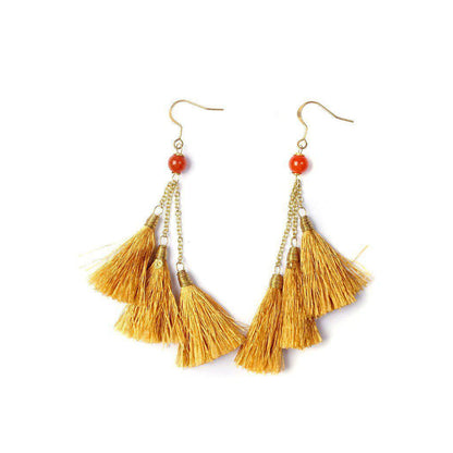 Trio of Tassels Earrings - Thailand