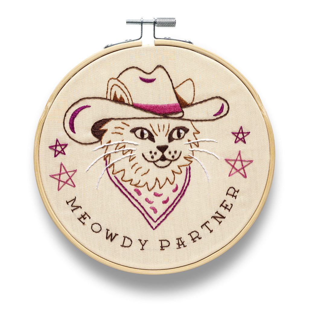 Meowdy Partner Cat Embroidery Kit
