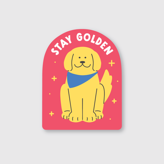 Stay Golden Dog Sticker