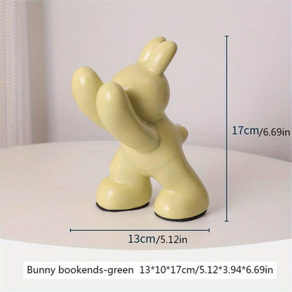 Animal Figurine Ceramic Bookends – Decorative CD & DVD Holders