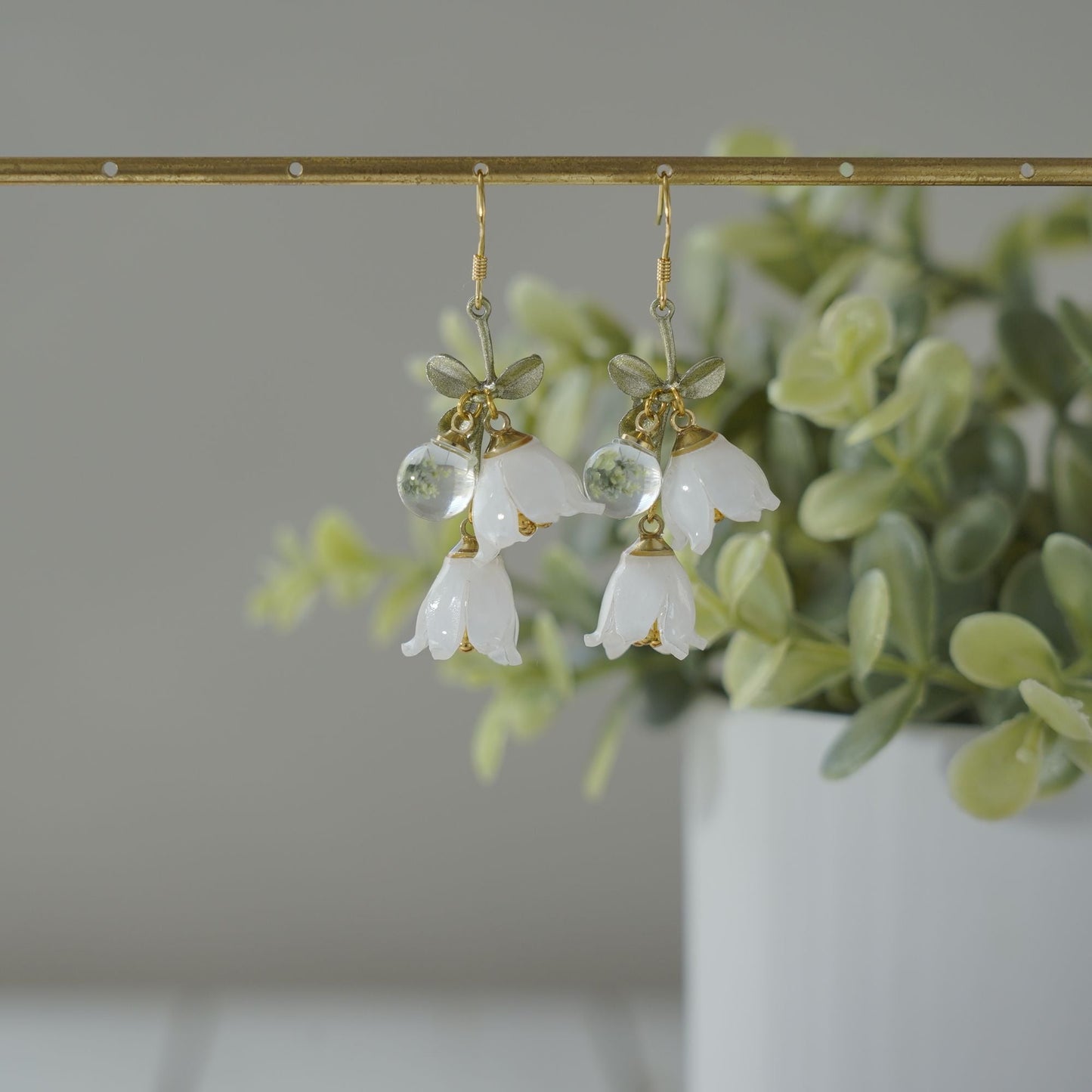 Lily Of The Valley Dangle Earrings