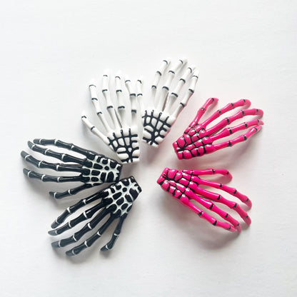 Skeleton Hands Hair Clips