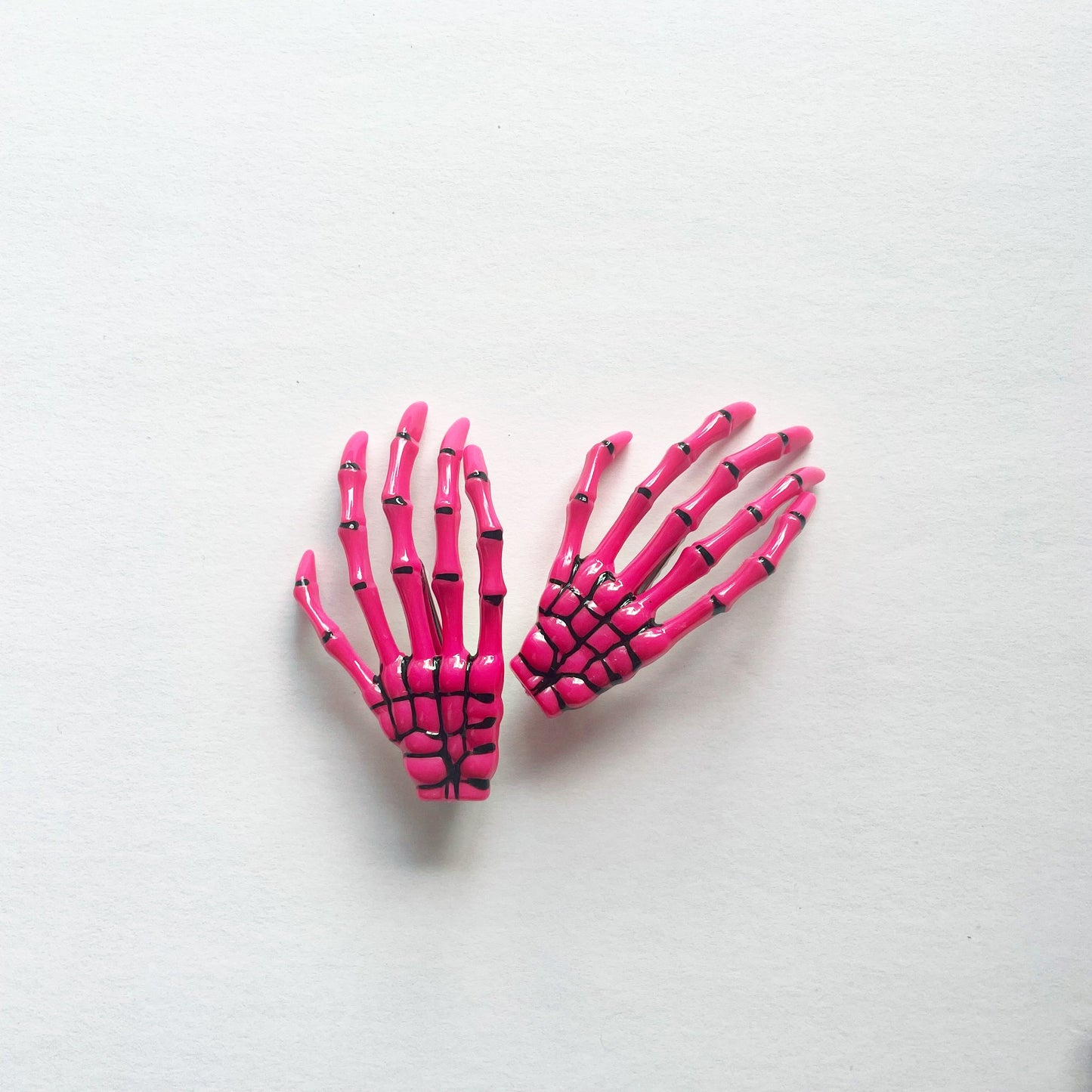 Skeleton Hands Hair Clips
