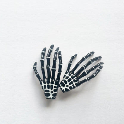 Skeleton Hands Hair Clips