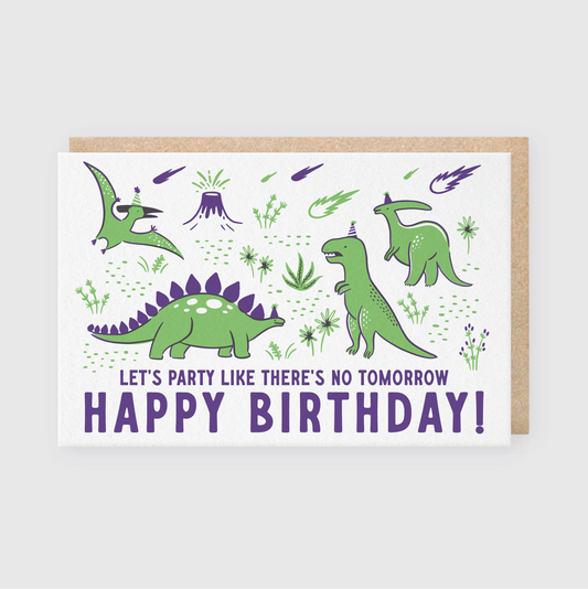 Birthday Dinosaurs Greeting Card