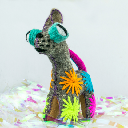 Coco the Chihuahua: Repurposed Wool Boho Decor - Mexico