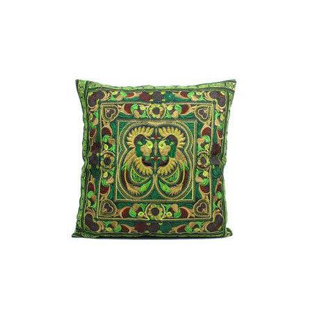 Hmong Bird Embroidered Pillow Cover - Thailand