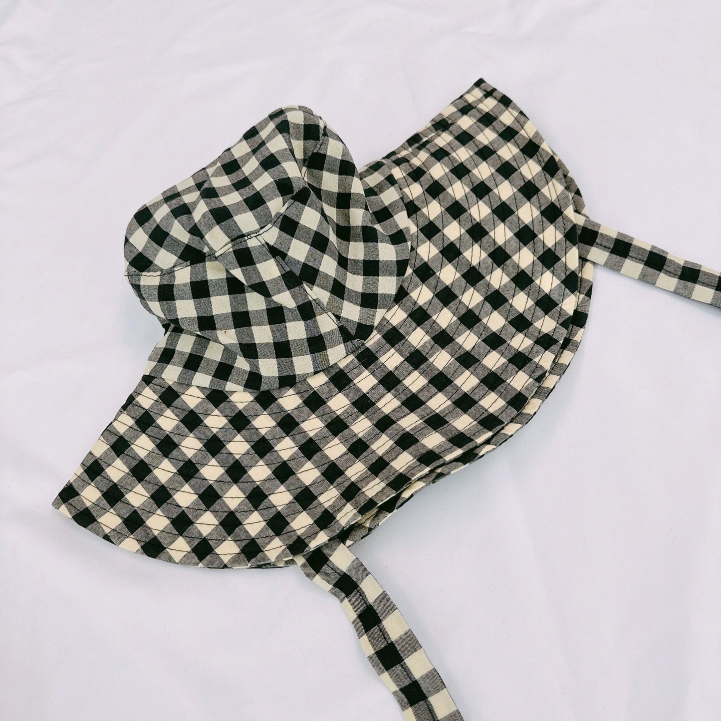 Color Palette Gingham Beach Hat