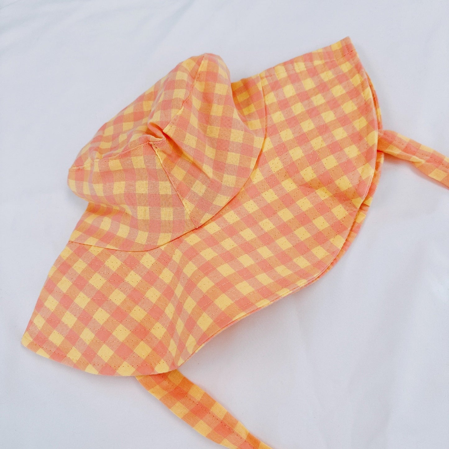 Color Palette Gingham Beach Hat