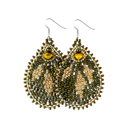 Raindrop Seed Bead Earrings - Guatemala