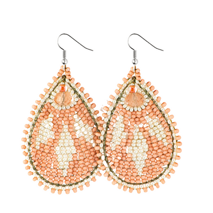 Raindrop Seed Bead Earrings - Guatemala
