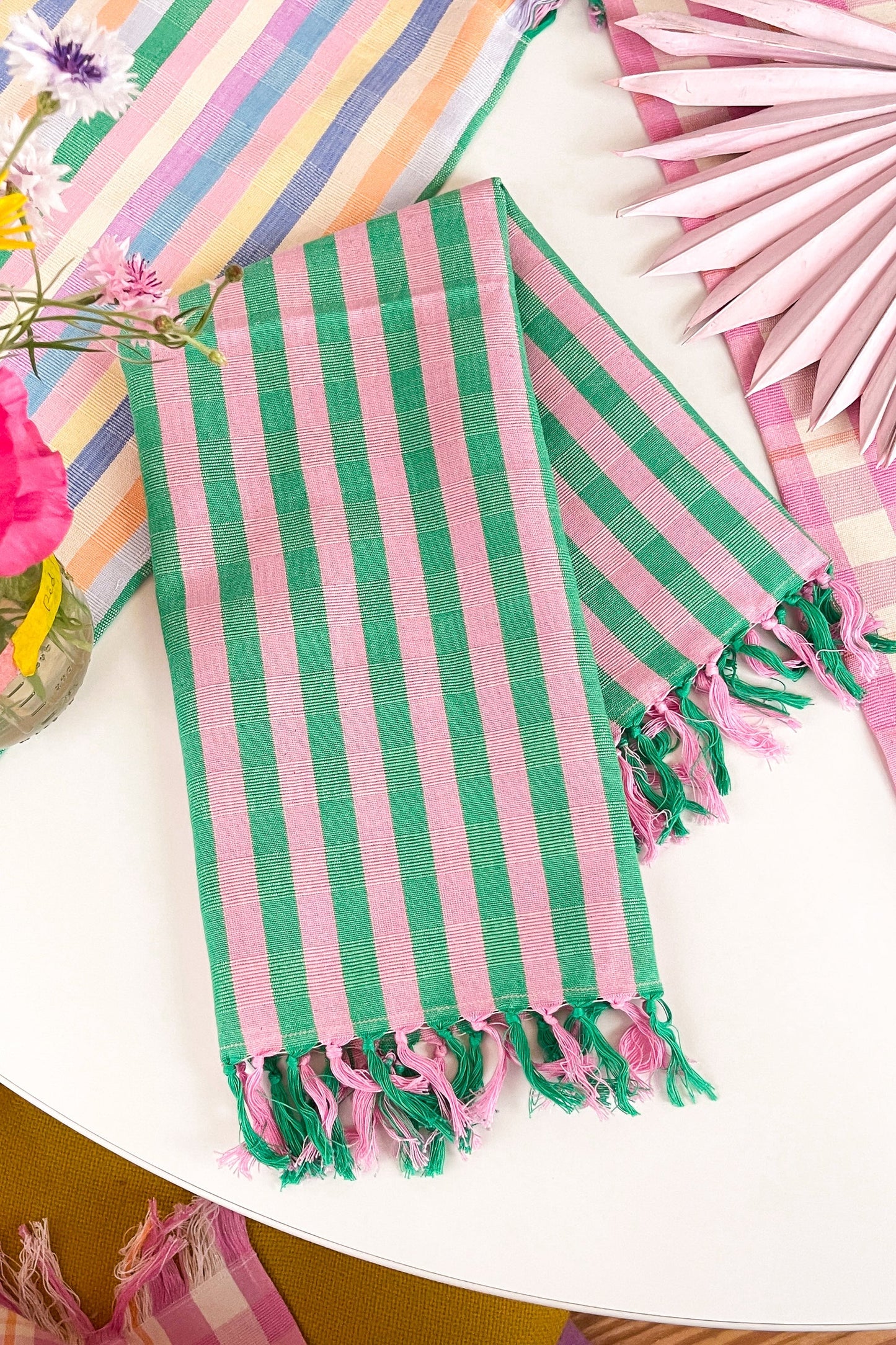 Flora Stripe Kitchen Towel