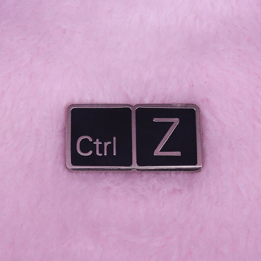 Computer Undo Button Brooch Geek Decor
