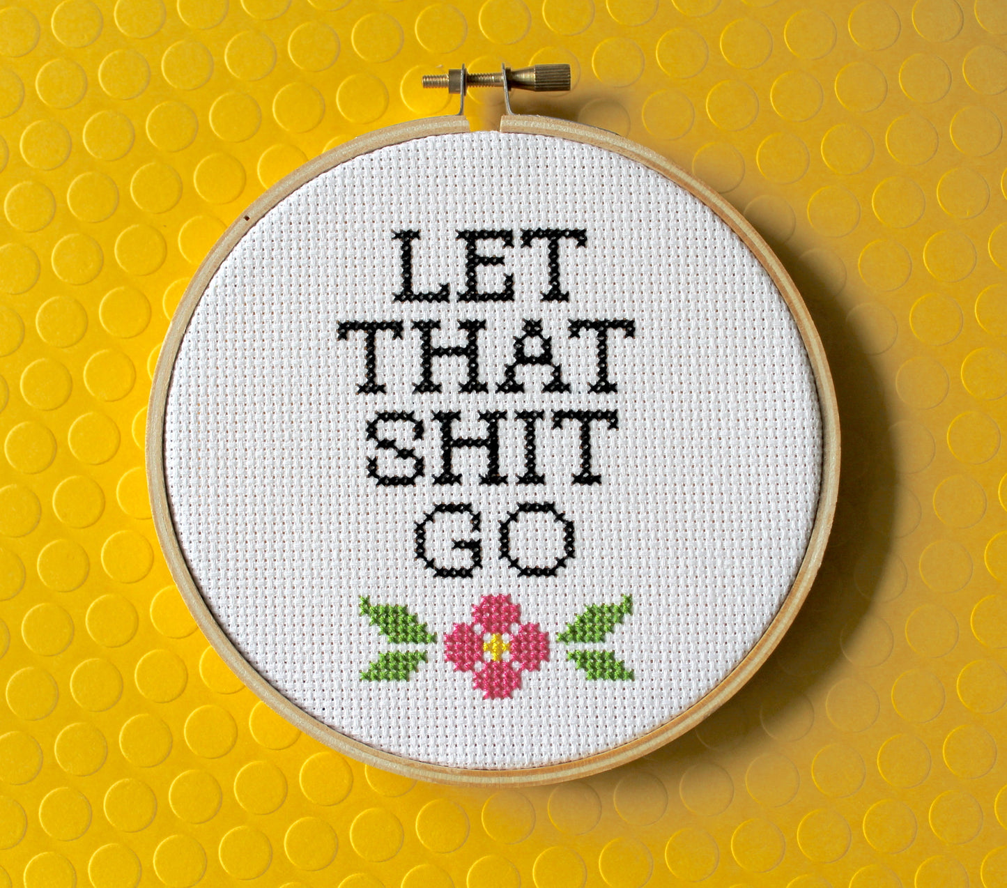 Let That Sh*t Go Counted Cross Stitch DIY KIT Intermediate