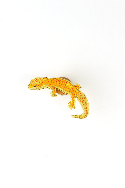 Leopard Gecko Enamel Pin (Eublepharis macularius)