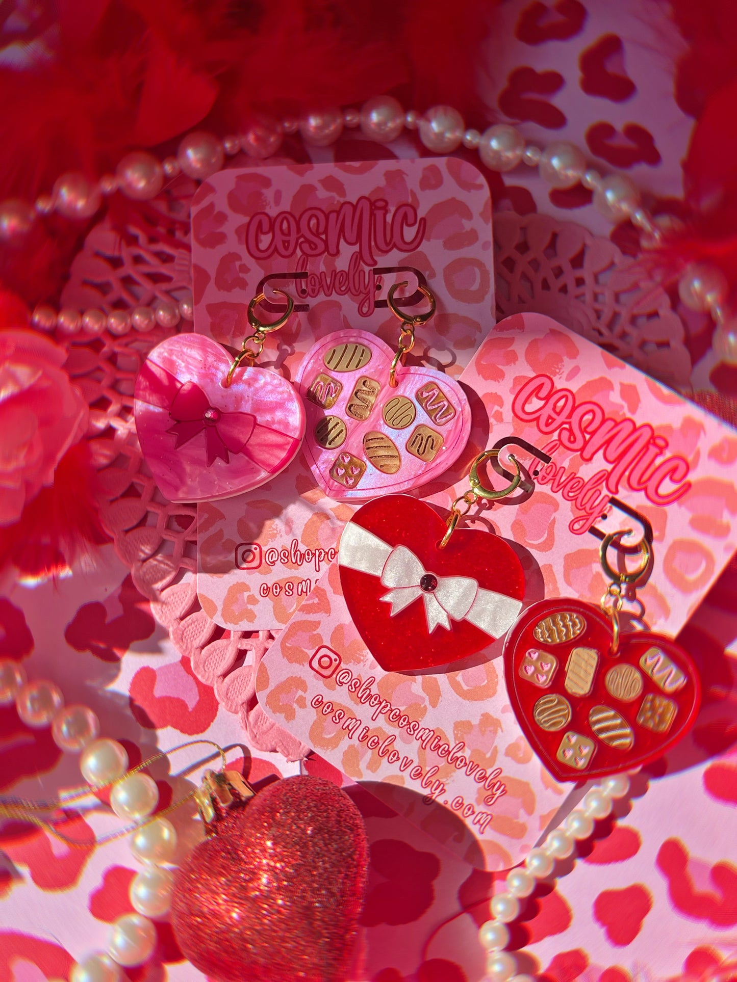 Chocolate Heart Box Earrings