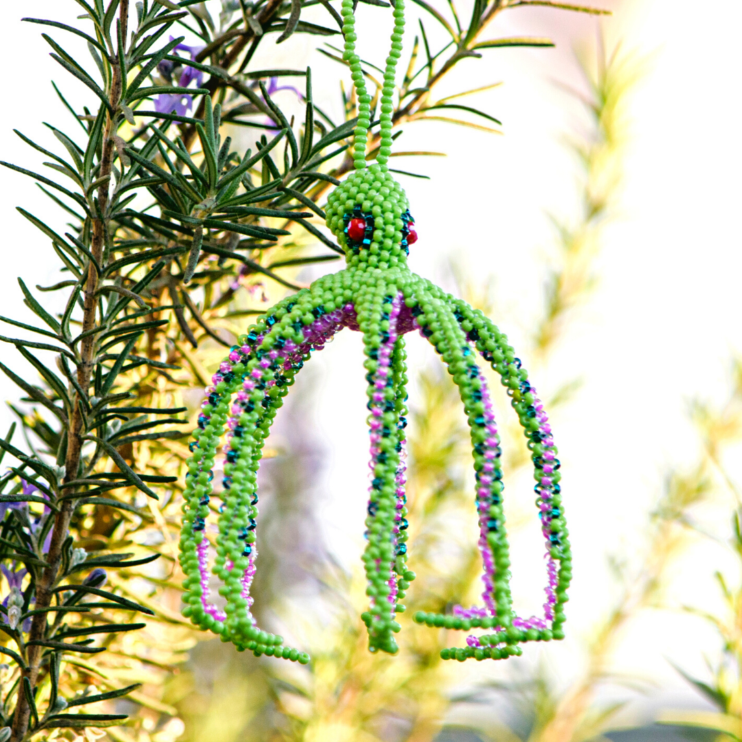 Octopus Seed Bead Ornament - Guatemala