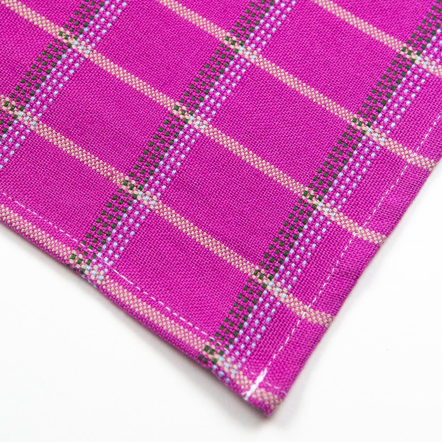 San Lucas Plaid Pink Table Runner