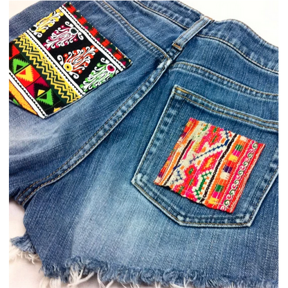 Upcycled Hmong Textile Fabric DIY Patch Kit - Thailand