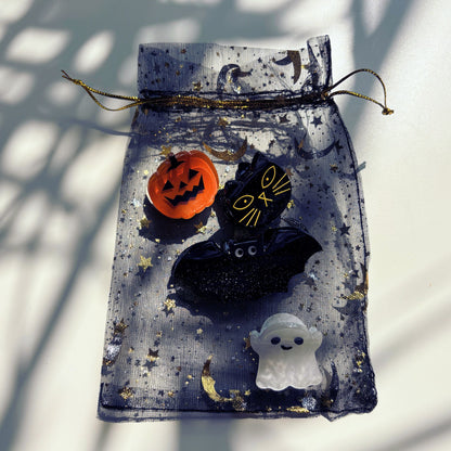 Set of 4 Velvet Claws Mini Spooky Hair Claws | Hair Claw Clip in Giftable Pouch