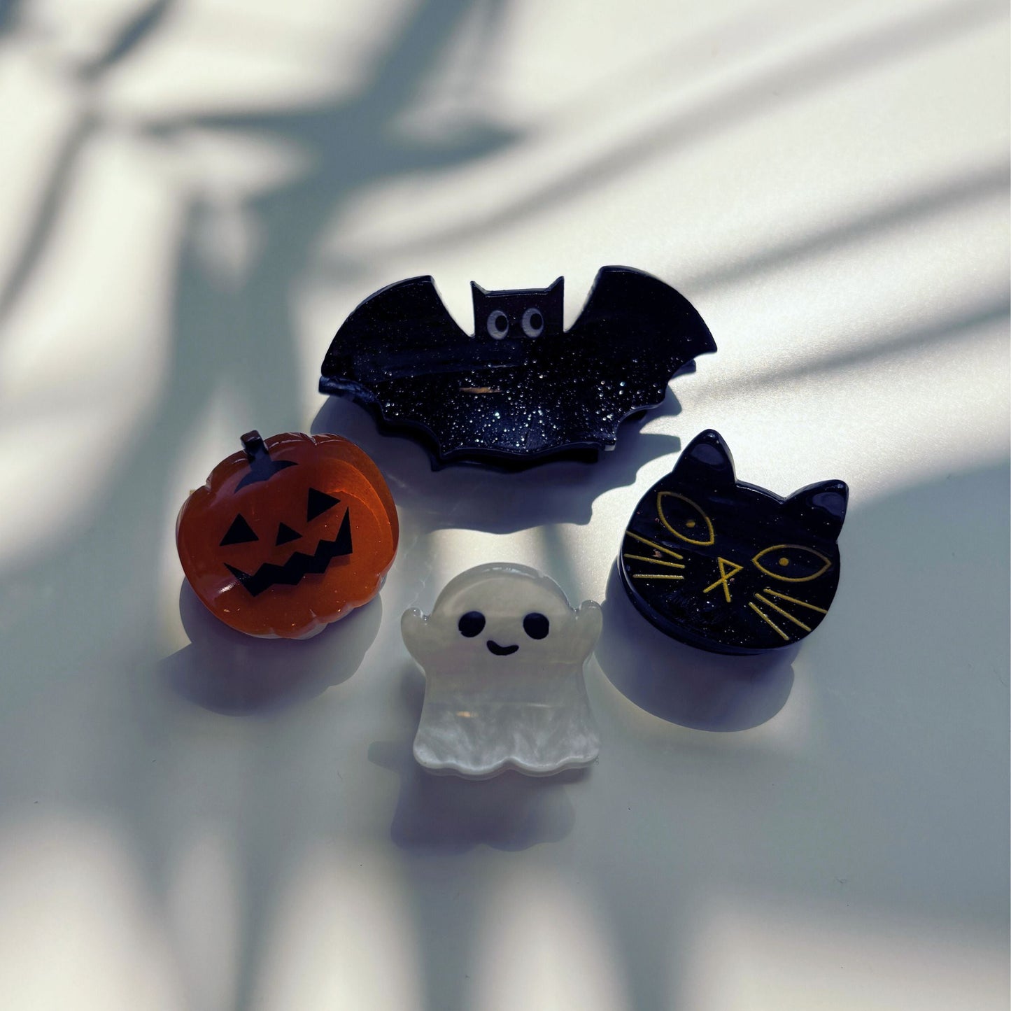 Set of 4 Velvet Claws Mini Spooky Hair Claws | Hair Claw Clip in Giftable Pouch