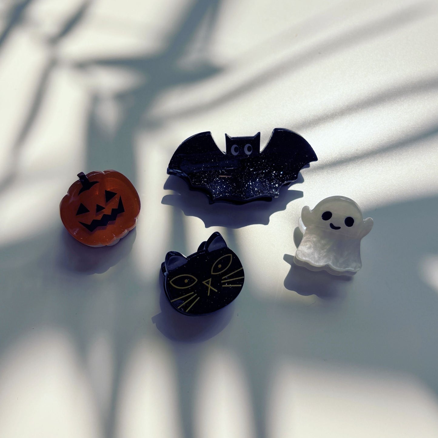 Set of 4 Velvet Claws Mini Spooky Hair Claws | Hair Claw Clip in Giftable Pouch