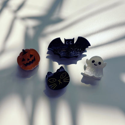 Set of 4 Velvet Claws Mini Spooky Hair Claws | Hair Claw Clip in Giftable Pouch