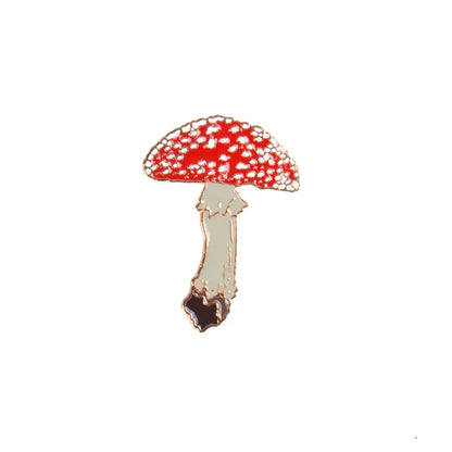 Strawberry Frog Enamel Pins Red Mushroom House Brooch Cute Lapel Jewelry Gift