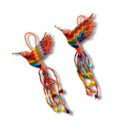 Large Hummingbird Seed Bead Handmade Ornament - Guatemala