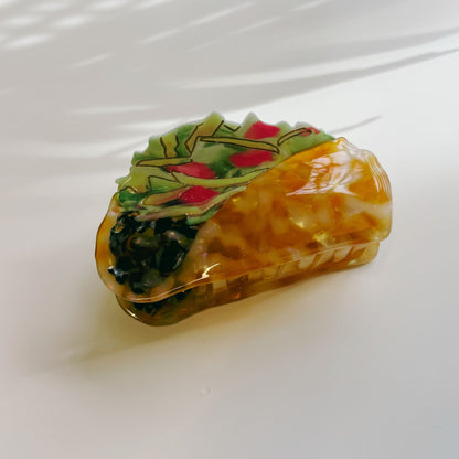 Velvet Claws Taco Fiesta Hair Clip | Claw Clip in Velvet Travel Bag
