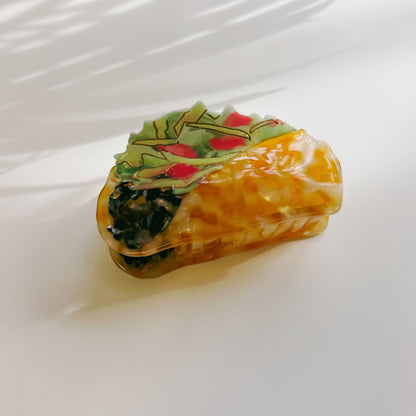Velvet Claws Taco Fiesta Hair Clip | Claw Clip in Velvet Travel Bag