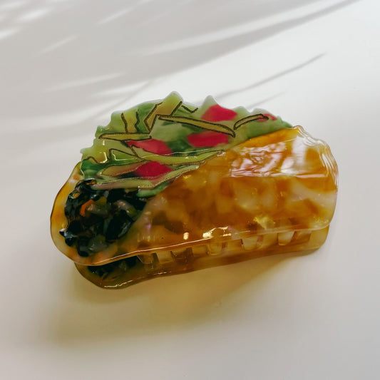 Velvet Claws Taco Fiesta Hair Clip | Claw Clip in Velvet Travel Bag