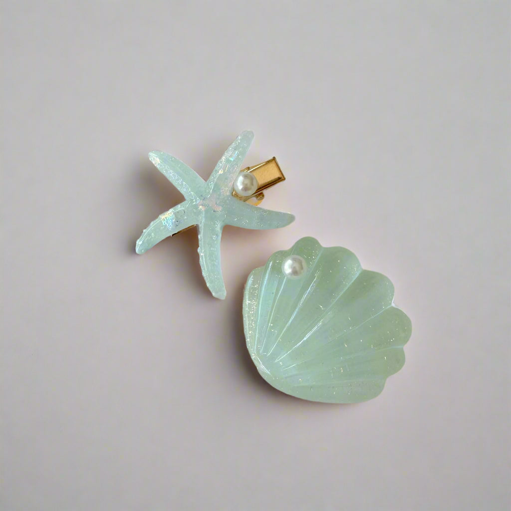Sea Sparkle Hair Clips