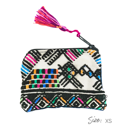Maya Up-cycled Huipil Cosmetic One-of-a-Kind Bag (X-Small) - Guatemala
