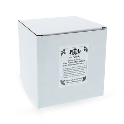 Baguette Bread Glass Christmas Ornament