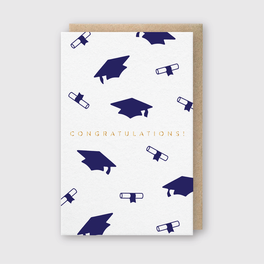 Congrats Grad Caps Greeting Card