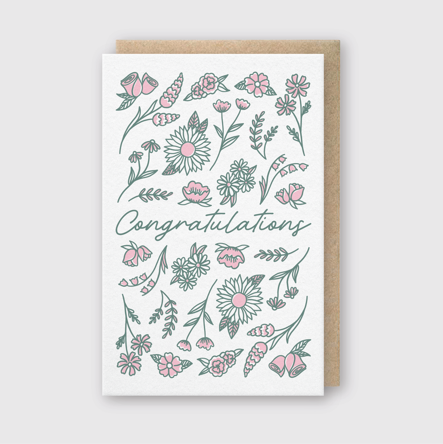 Congratulations Flowers Greeting Card