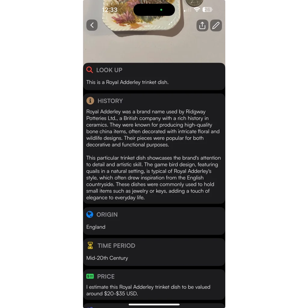 Elegant Royal Adderley Bone China Trinket Dish with Partridge Design