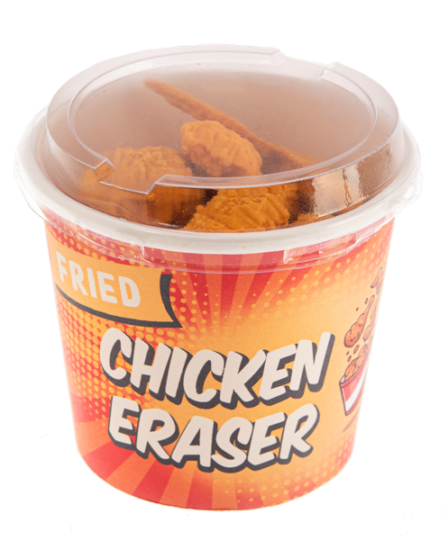 Fried Chicken Erasers in Bucket | Set of 8