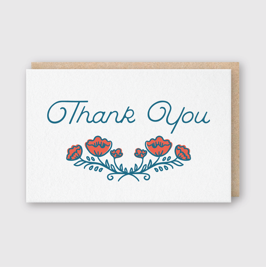 Thank You Poppies Greeting Card