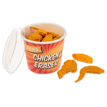 Fried Chicken Erasers in Bucket | Set of 8