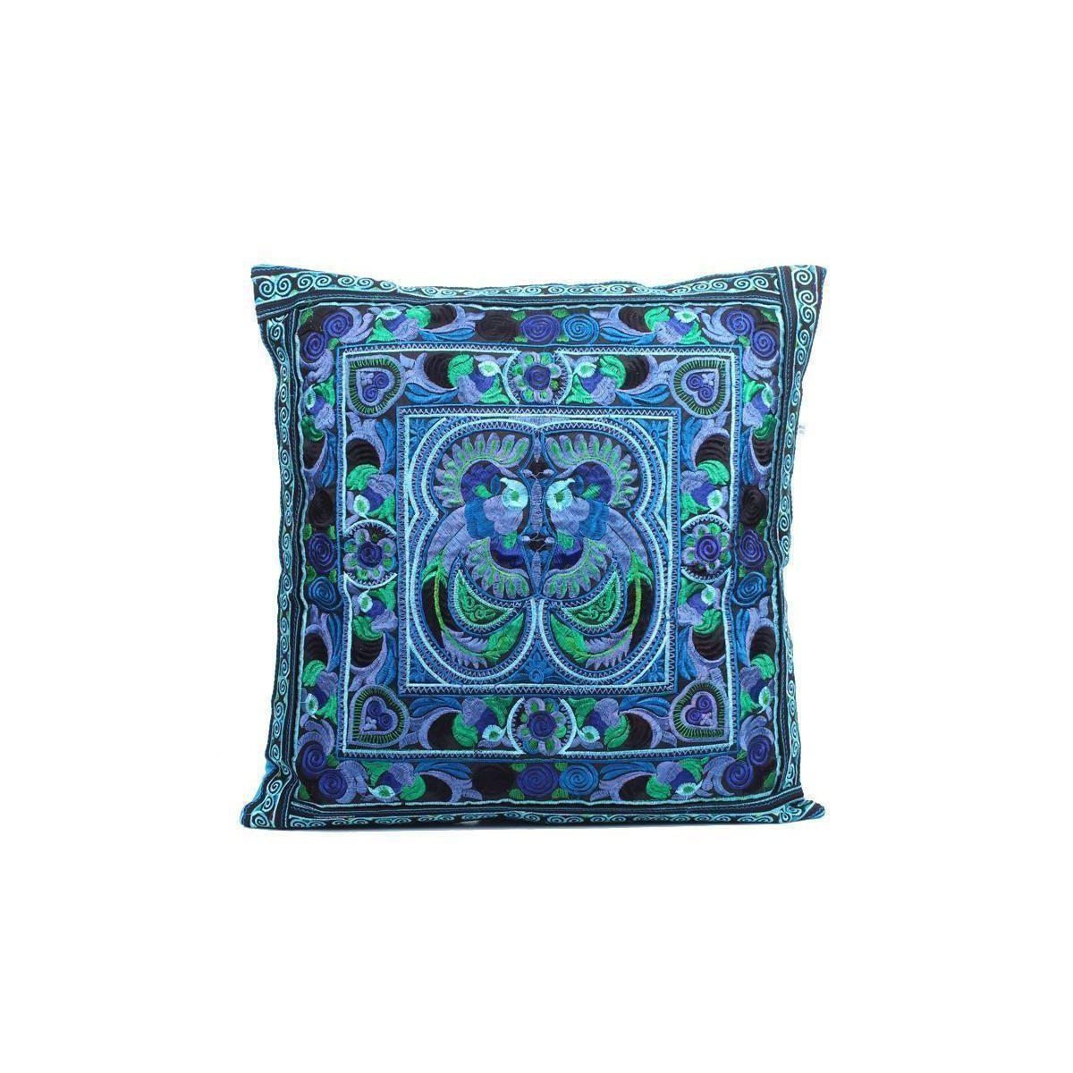 Hmong Bird Embroidered Pillow Cover - Thailand