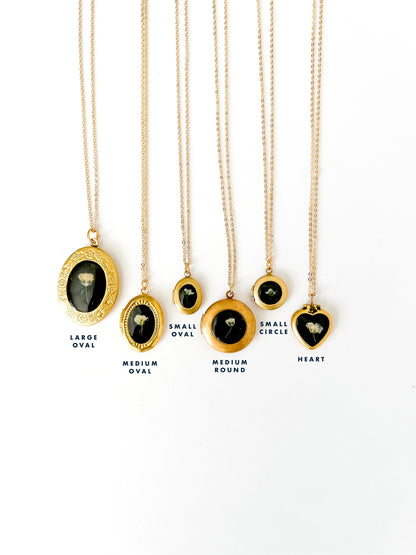 Wildflower Lockets with REAL Flowers