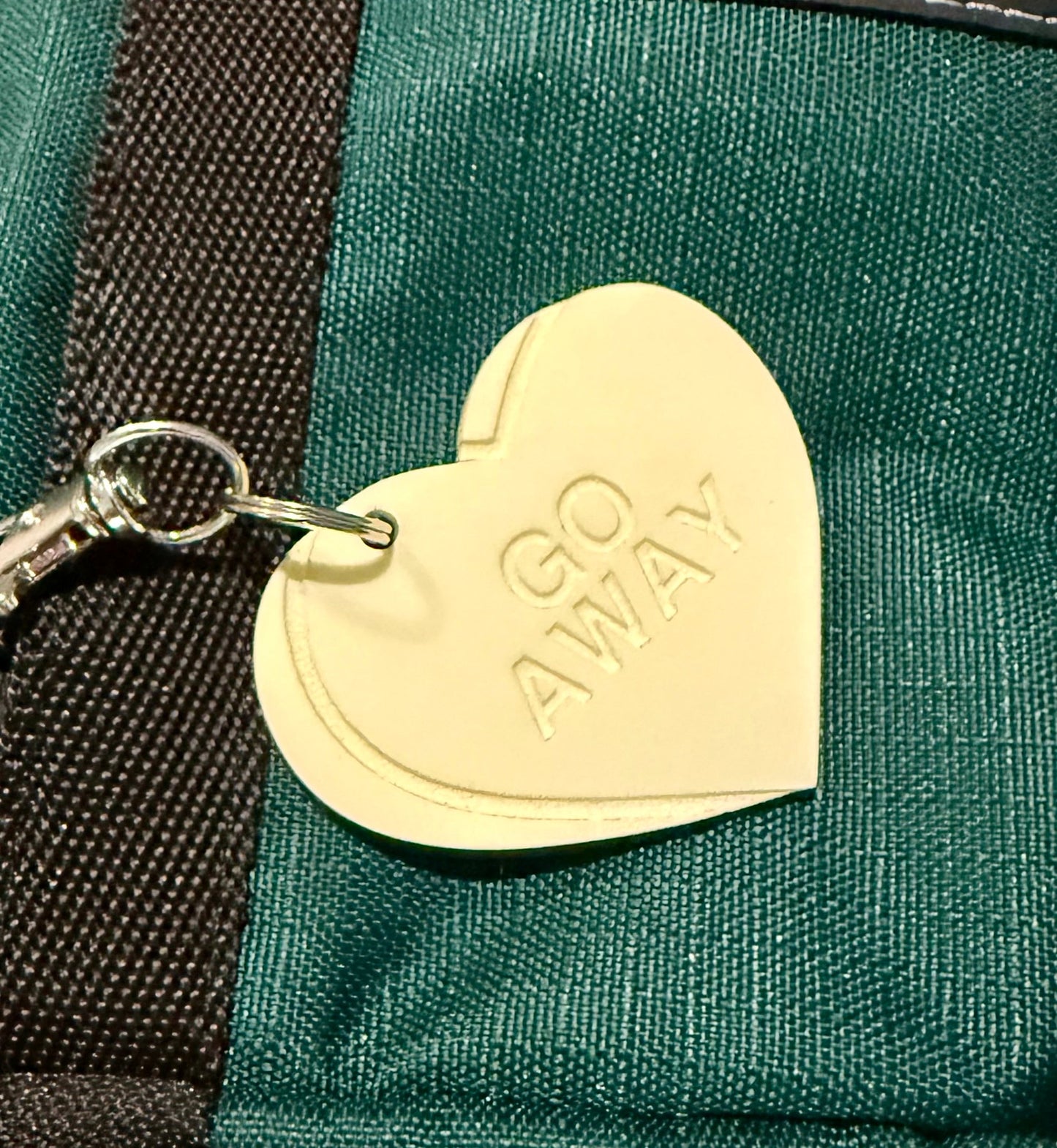 Heart Candy GO AWAY Keychain Bag Charm